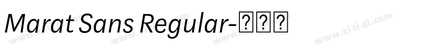 Marat Sans Regular字体转换